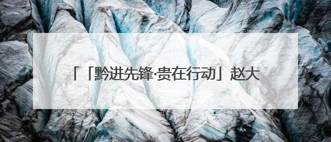 「黔进先锋·贵在行动」赵大志的“民生账本”画满勾勾