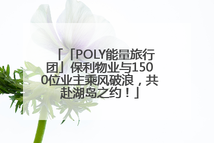 「POLY能量旅行团」保利物业与1500位业主乘风破浪，共赴湖岛之约！