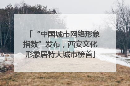 “中国城市网络形象指数”发布，西安文化形象居特大城市榜首