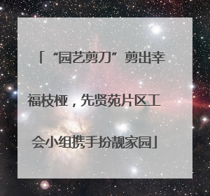 “园艺剪刀”剪出幸福枝桠，先贤苑片区工会小组携手扮靓家园