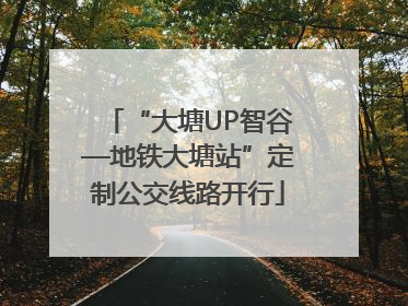 “大塘UP智谷—地铁大塘站”定制公交线路开行