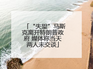 “失望”马斯克离开特朗普政府 媒体称当天两人未交谈