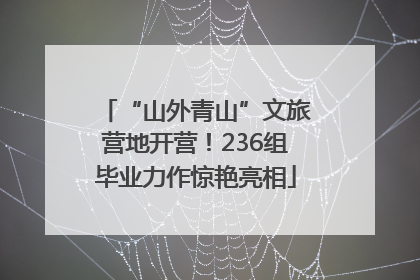 “山外青山”文旅营地开营！236组毕业力作惊艳亮相
