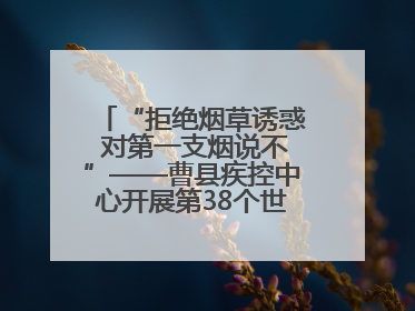 “拒绝烟草诱惑 对第一支烟说不”——曹县疾控中心开展第38个世界无烟日科普宣传活动