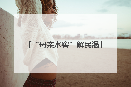 “母亲水窖”解民渴