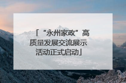 “永州家政”高质量发展交流展示活动正式启动