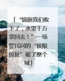 “锦旗我们收下了，水果千万拿回去！”一场警民间的“极限拉扯”暖了整个城