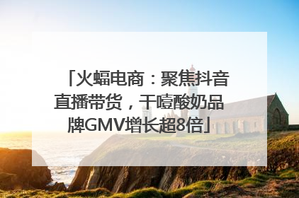 火蝠电商：聚焦抖音直播带货，干噎酸奶品牌GMV增长超8倍