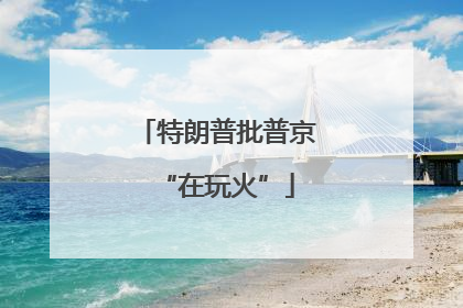 特朗普批普京“在玩火”