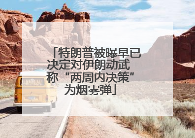 特朗普被曝早已决定对伊朗动武 称“两周内决策”为烟雾弹
