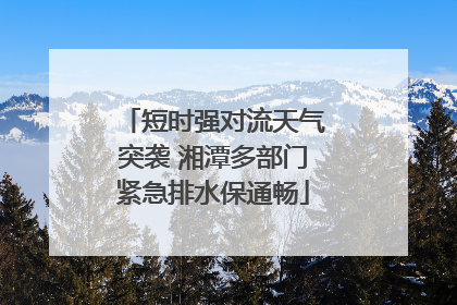 短时强对流天气突袭 湘潭多部门紧急排水保通畅