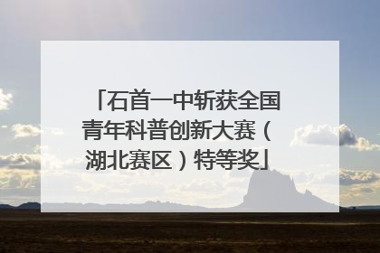 石首一中斩获全国青年科普创新大赛（湖北赛区）特等奖