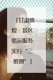 甘肃敦煌：景区骆运服务实行“三班倒”