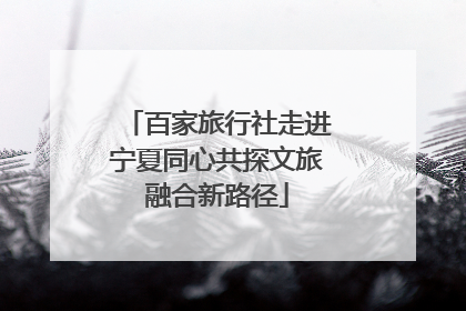 百家旅行社走进宁夏同心共探文旅融合新路径