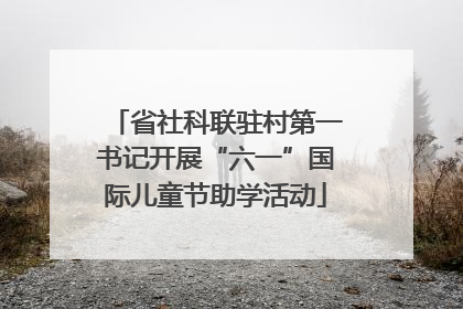 省社科联驻村第一书记开展“六一”国际儿童节助学活动