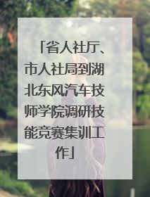 省人社厅、市人社局到湖北东风汽车技师学院调研技能竞赛集训工作