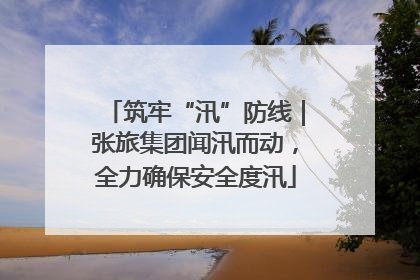 筑牢“汛”防线｜张旅集团闻汛而动，全力确保安全度汛
