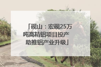 砚山：宏砚25万吨高精铝项目投产 助推铝产业升级