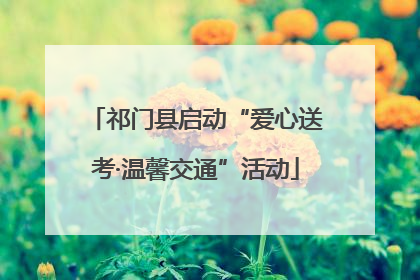 祁门县启动“爱心送考·温馨交通”活动