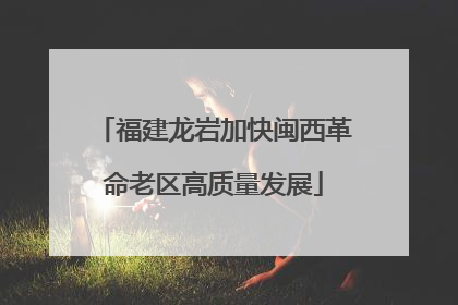 福建龙岩加快闽西革命老区高质量发展