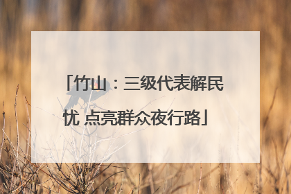 竹山：三级代表解民忧 点亮群众夜行路