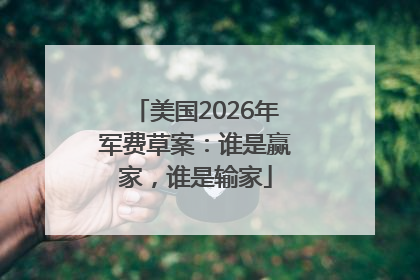 美国2026年军费草案：谁是赢家，谁是输家