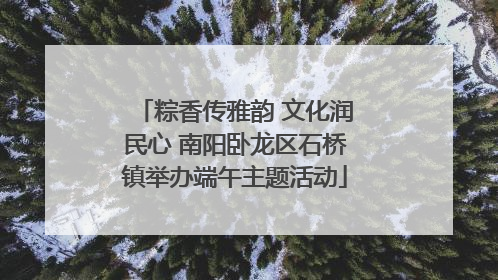 粽香传雅韵 文化润民心 南阳卧龙区石桥镇举办端午主题活动