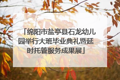 绵阳市盐亭县石龙幼儿园举行大班毕业典礼暨延时托管服务成果展