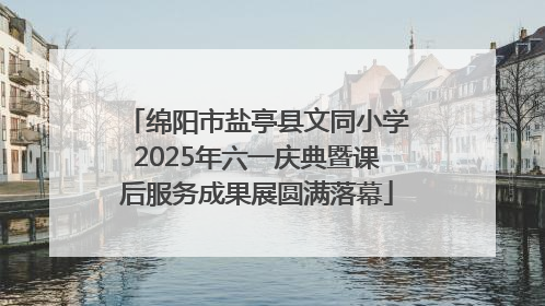 绵阳市盐亭县文同小学2025年六一庆典暨课后服务成果展圆满落幕
