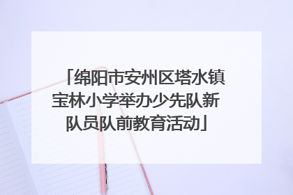 绵阳市安州区塔水镇宝林小学举办少先队新队员队前教育活动