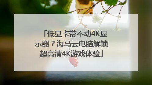 低显卡带不动4K显示器？海马云电脑解锁超高清4K游戏体验