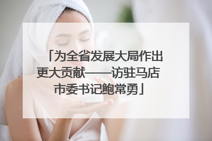 为全省发展大局作出更大贡献——访驻马店市委书记鲍常勇