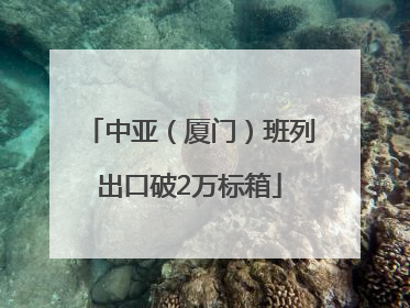 中亚（厦门）班列出口破2万标箱