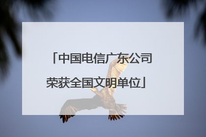 中国电信广东公司荣获全国文明单位