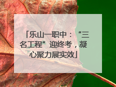 乐山一职中：“三名工程”迎终考，凝心聚力展实效