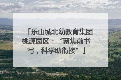 乐山城北幼教育集团桃源园区：“聚焦前书写，科学助衔接”