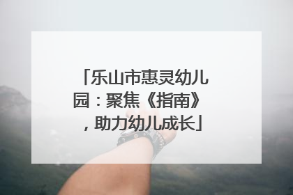 乐山市惠灵幼儿园：聚焦《指南》，助力幼儿成长