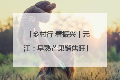 乡村行 看振兴｜元江：早熟芒果销售旺
