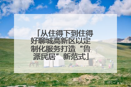 从住得下到住得好聊城高新区以定制化服务打造“鲁派民居”新范式