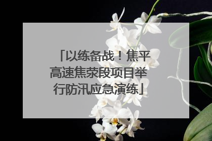 以练备战！焦平高速焦荥段项目举行防汛应急演练