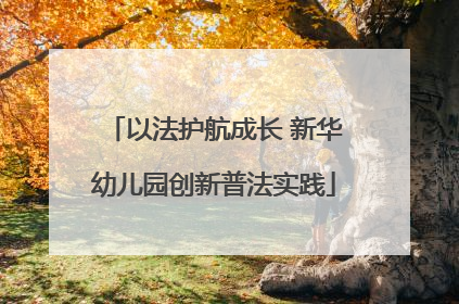 以法护航成长 新华幼儿园创新普法实践