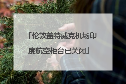 伦敦盖特威克机场印度航空柜台已关闭
