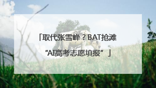 取代张雪峰？BAT抢滩“AI高考志愿填报”