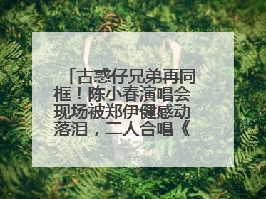 古惑仔兄弟再同框！陈小春演唱会现场被郑伊健感动落泪，二人合唱《一起冲一起闯》再现青春回忆