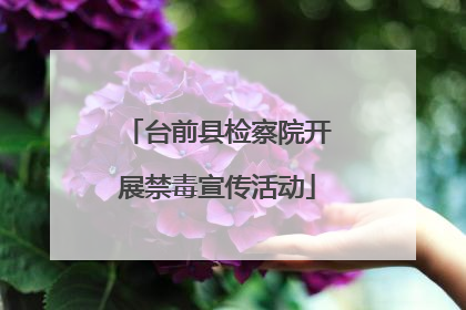 台前县检察院开展禁毒宣传活动