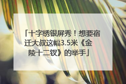 十字绣银屏秀！想要宿迁大叔这幅3.5米《金陵十二钗》的举手