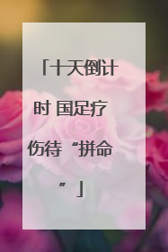 十天倒计时 国足疗伤待“拼命”