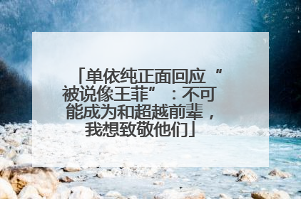 单依纯正面回应“被说像王菲”：不可能成为和超越前辈，我想致敬他们