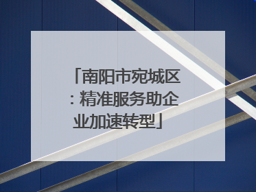 南阳市宛城区：精准服务助企业加速转型
