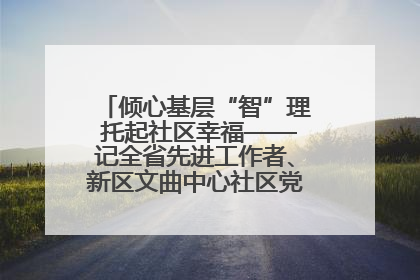 倾心基层“智”理 托起社区幸福——记全省先进工作者、新区文曲中心社区党委书记董世弘